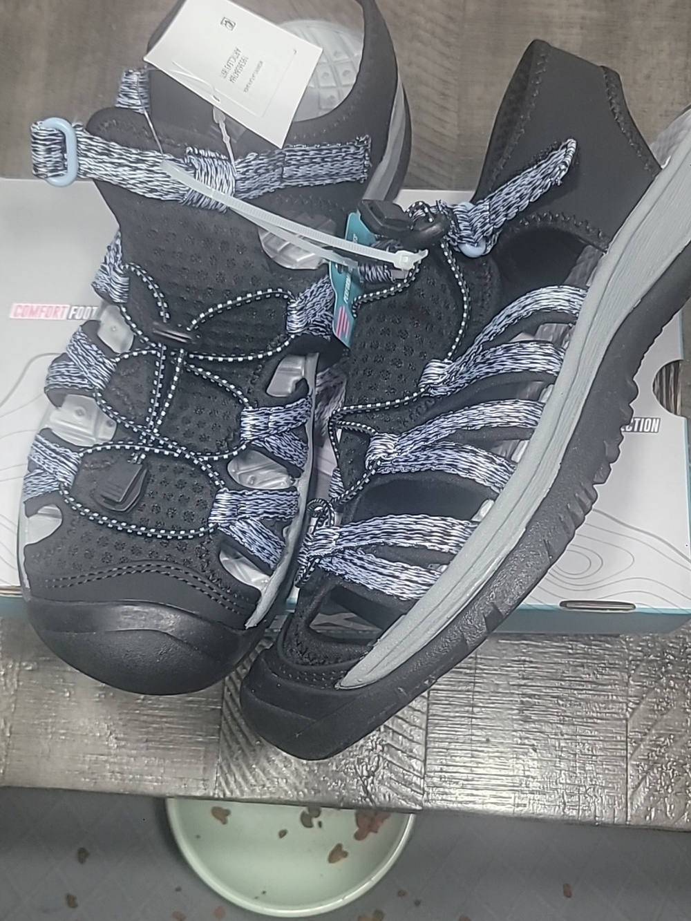 Nib Zeroxposur La Playa Black/Blue Outdoor Sport Hiking Walking Sandals Size 11 - Picture 2 of 5